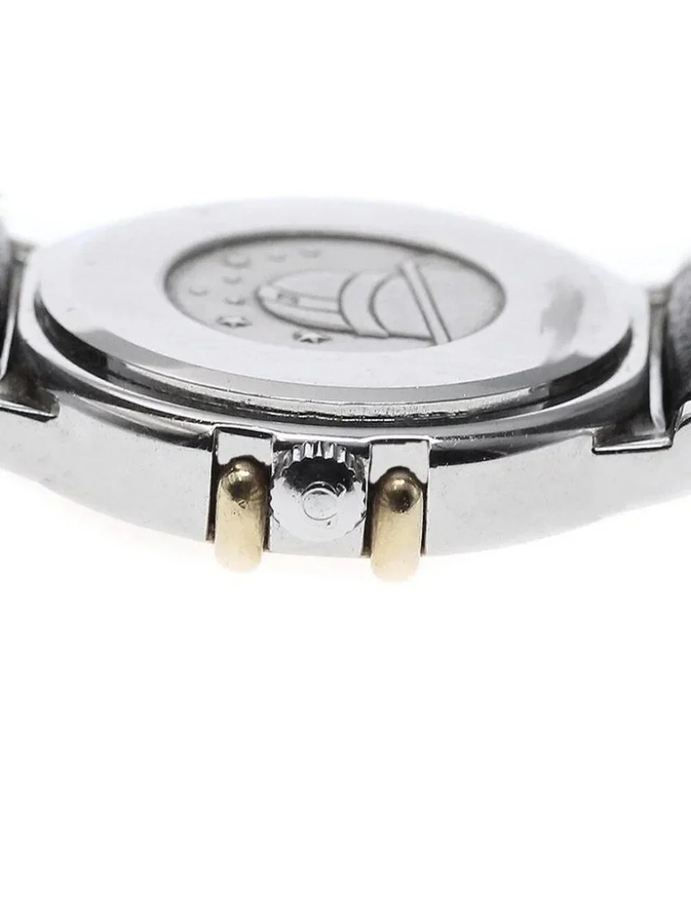 OMEGA Constellation YG bezel Gold Dial Quartz Ladies Watch_964934